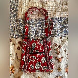 Vera Bradley Red and Black Floral Crossbody Bag